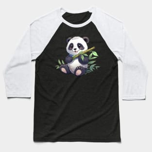 Cute Baby Panda with Bamboo Baseball T-Shirt